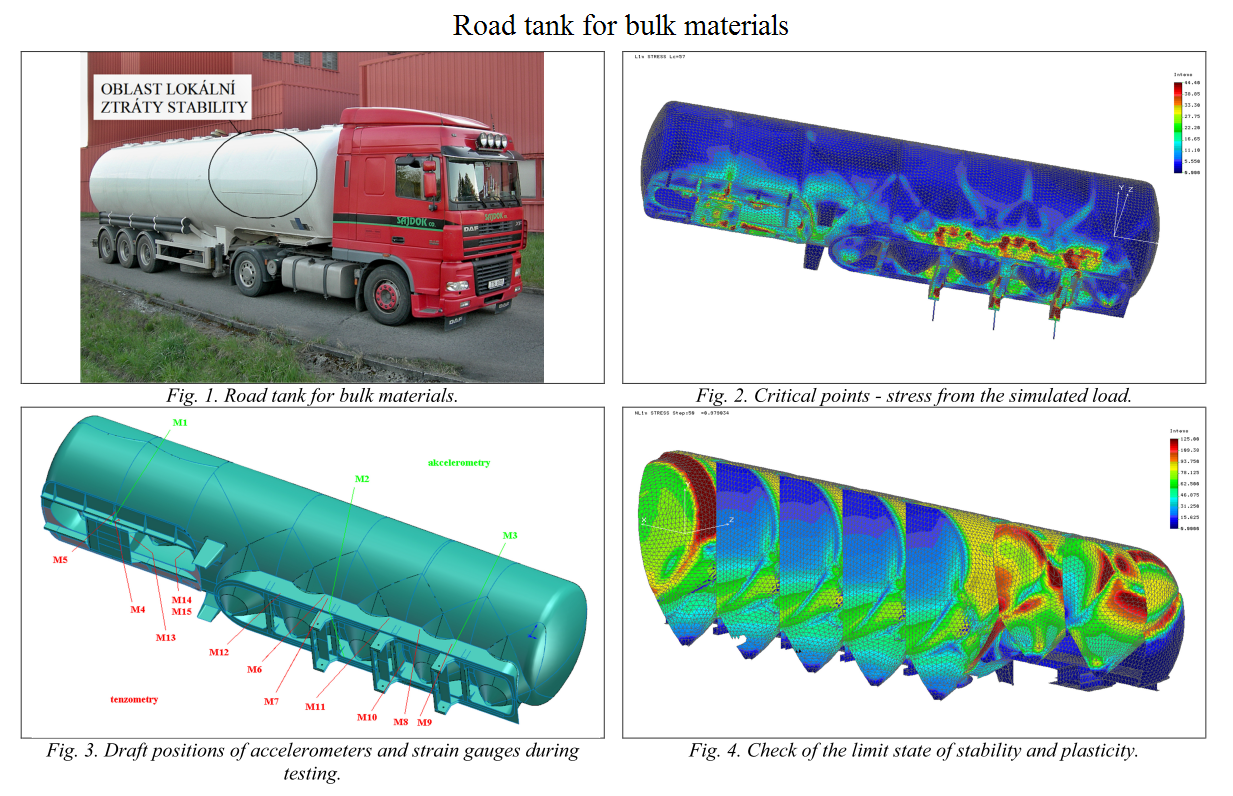 Road tank for bulk materials